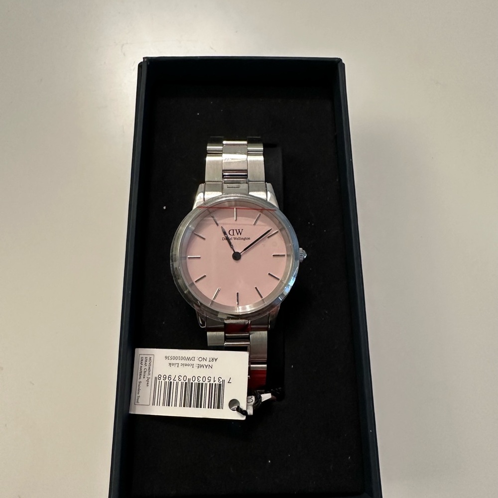 Daniel Wellington Silver and Pink Watch